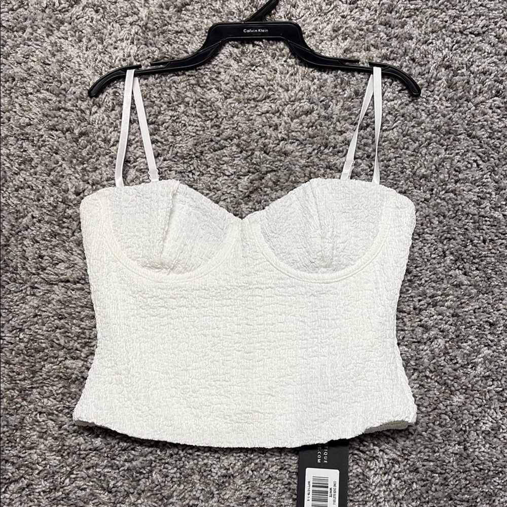 NWT White Fox Bustier Corset Top